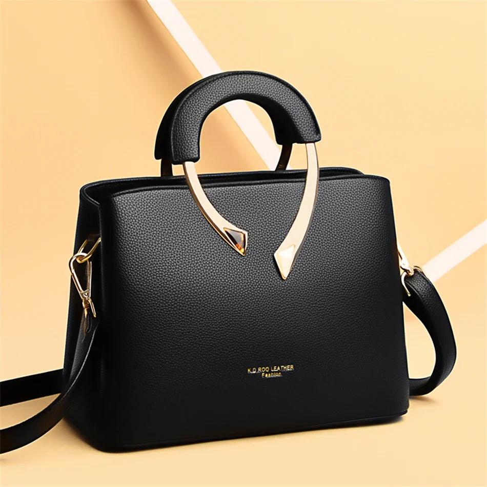 VANDERWAH véritable haute qualité en cuir Pu fourre-tout décontracté sacs à main de luxe femmes sacs
