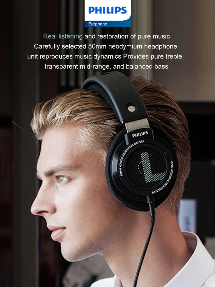 Philips SHP9500 casque filaire HiFi stéréo musique écouteur 3.5mm 6.3mm Interface ordinateur portabl