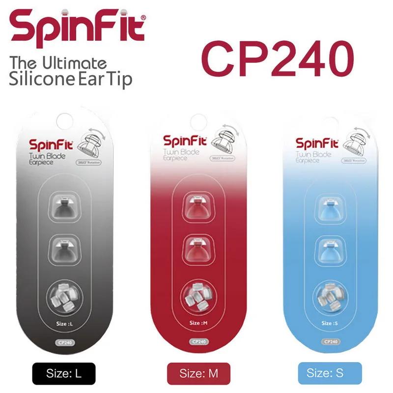 Spinfit-Embouts à double glute pour écouteurs intra-auriculaires, embouts en silicone Danse etés pou