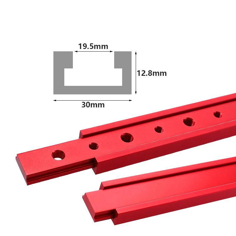 Scie de Table barre d'onglet curseur jauge tige T fente onglet piste M6/M8T vis fixation fente en al