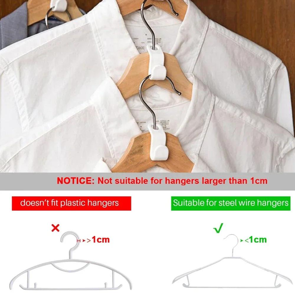 Mini cintre pour connecteur de garde-robe, gain d'espace de garde-robe, crochet en cascade, organisa