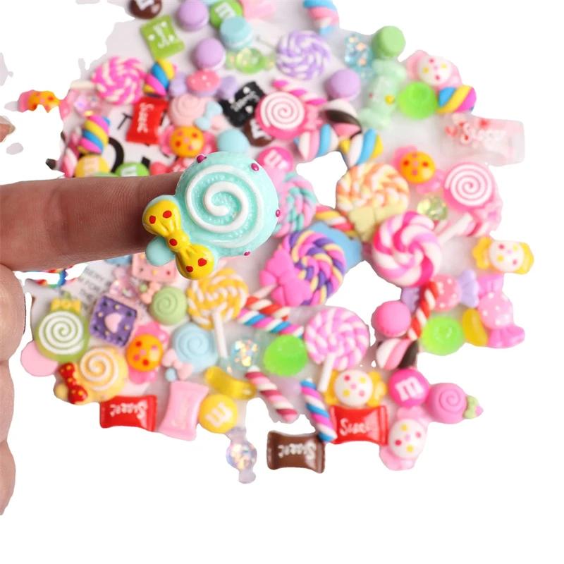 Accessoires multi-formes Kawaii pour Nail Art, breloques, bonbons sucrés, ours gommeux, sucette en r