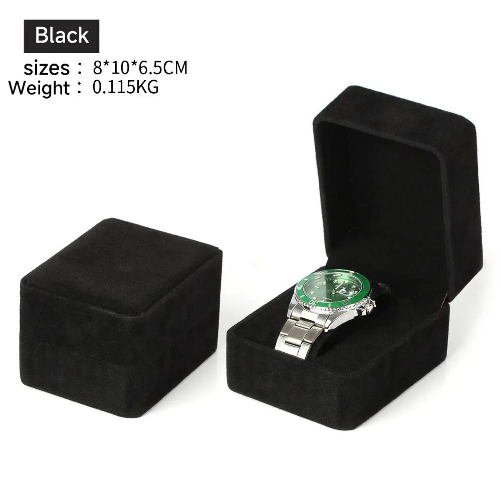 Boîte à montre en velours tendance, coins arrondis, pour montre connectée, boîte de rangement pour m