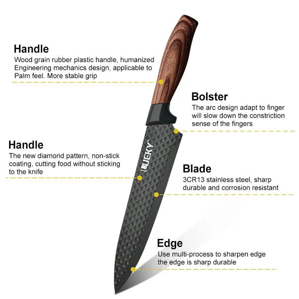 ZENG – ensemble de couteaux de cuisine, couteau de Chef tranchant en acier inoxydable, couperet, cis