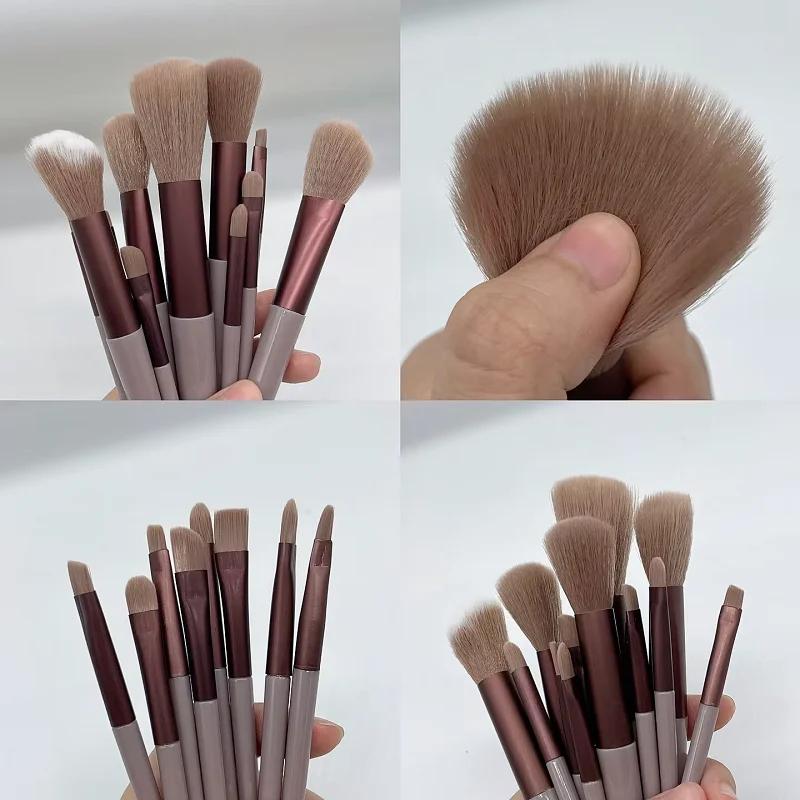 13/15 pièces ensemble de pinceaux de maquillage ombre à paupières fond de teint femmes brosse cosmét