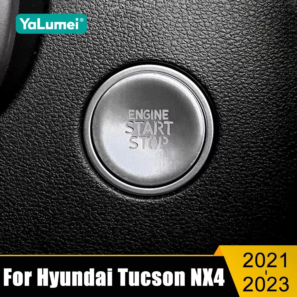 Autocollants de garniture de couvercle de bouton poussoir d'allumage de moteur, pour Hyundai Tucson 
