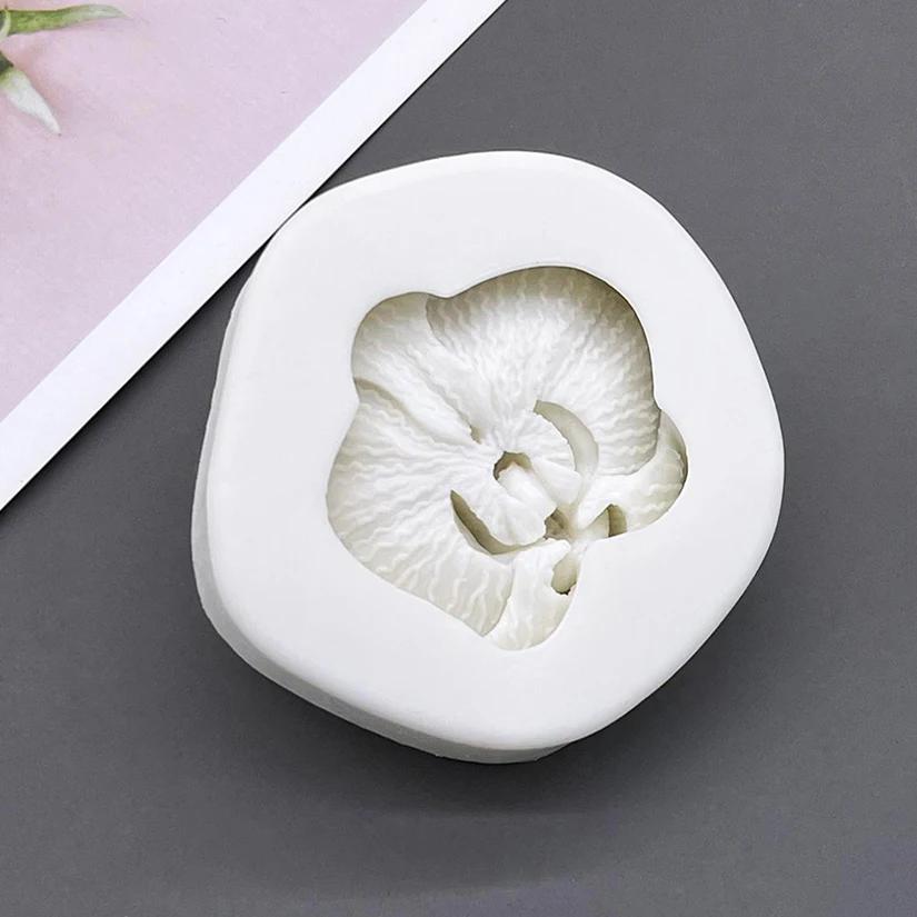 Moule de cuisson de gâteau en Silicone orchidée, Sugarcraft, Cupcake, outils en résine, outils de dé