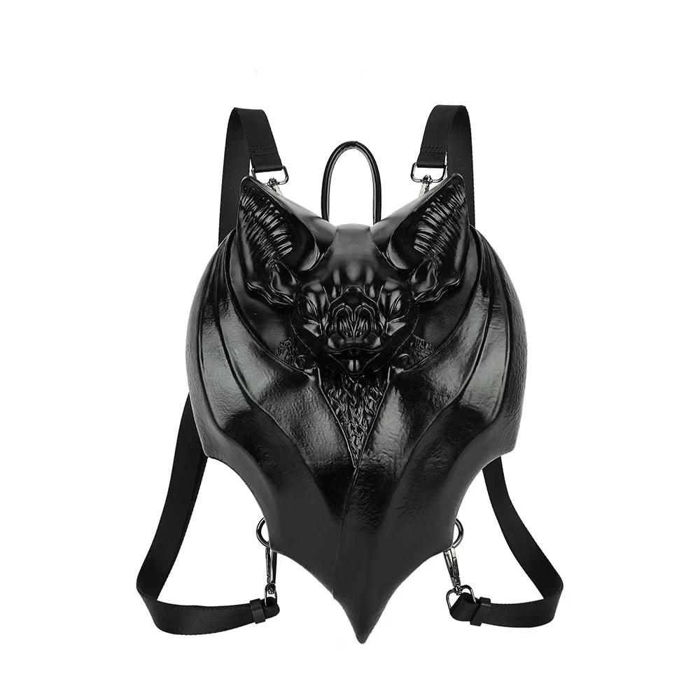 Sac à dos gothique noir en forme de chauve-souris pour fille, sac à main d'halloween, sacs de haute 