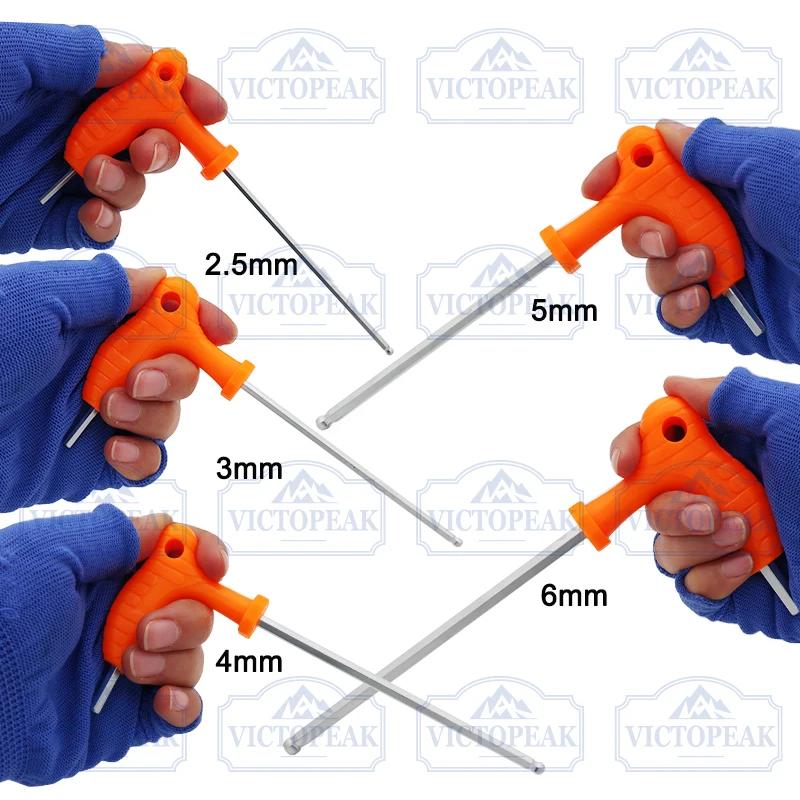 La clé Allen professionnelle 1,5 mm 2 mm 2,5 mm 3 mm 4 mm 5 mm 6 mm 8 mm 10 mm est disponible