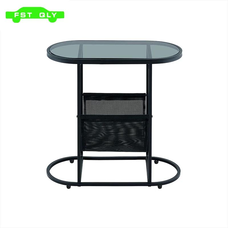 Petites Tables d'Appoint promenales en Verre, Petit Espace de Salon avec Magazines, Espace de Rangem
