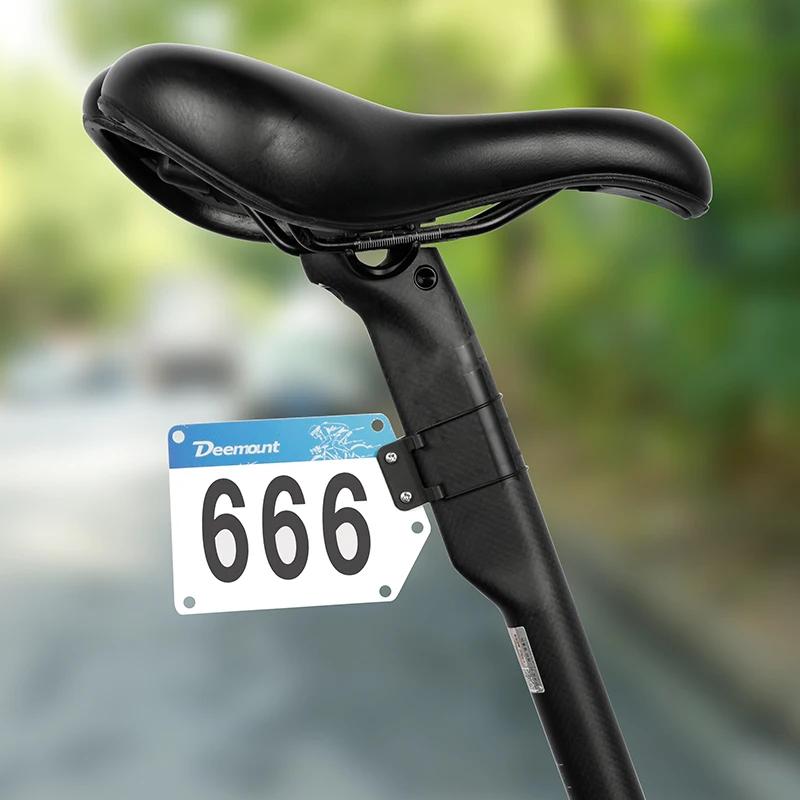 Clip de support de plaque d'immatriculation de course de Triathlon de vélo, cartes de vélo de route 