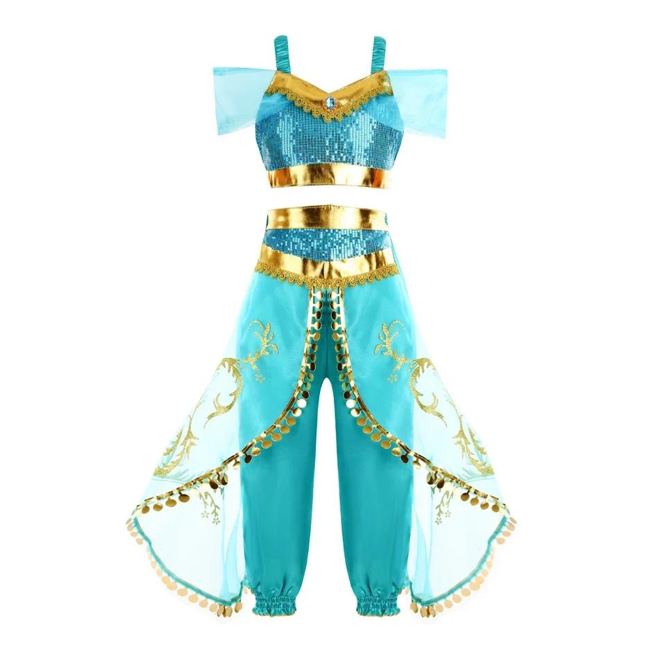 Robe de princesse de fête d'Halloween, Costume de jasmin pour enfants