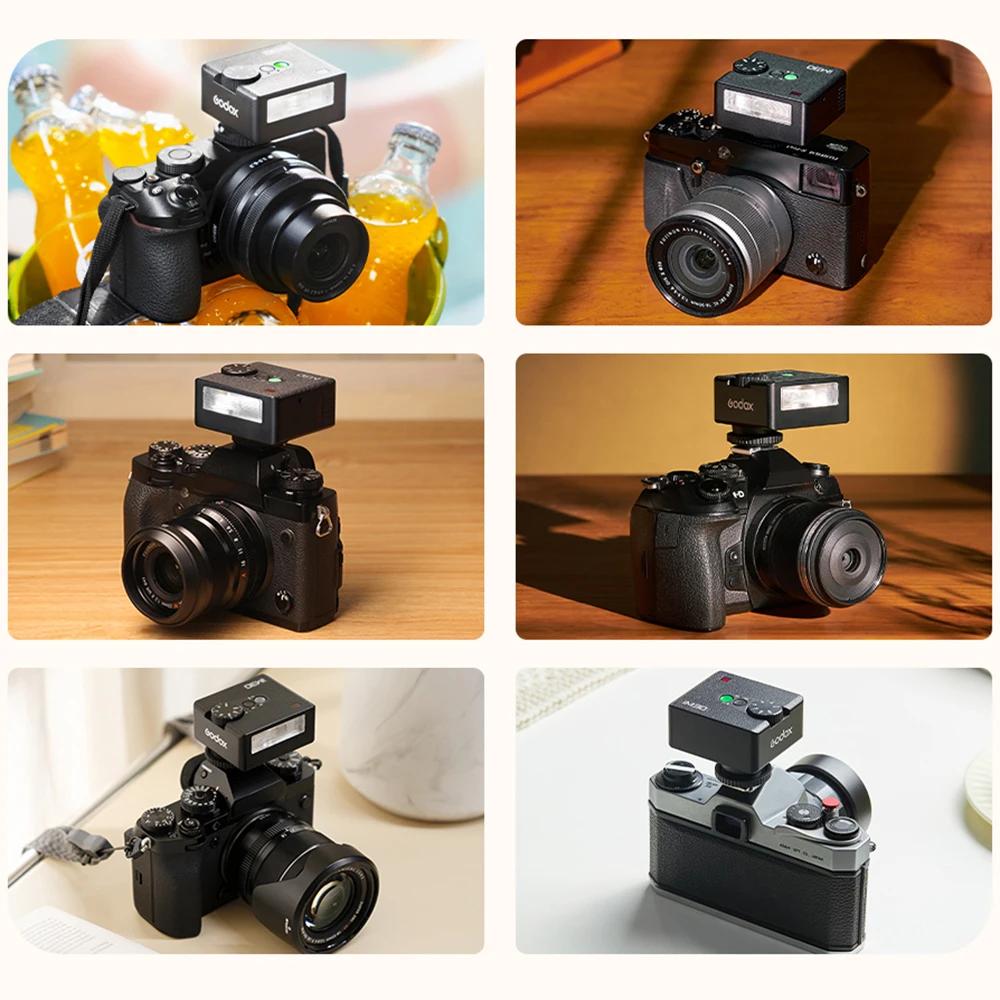 GODOX iM30 Mini Flash sur caméra portable GN15 6500K ± 200K 7 niveaux de puissance 1/64 ~ 1/1 Speedl