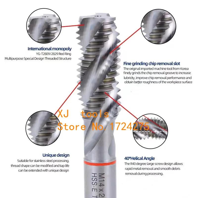 Taraud spirale combiné HSS-EX YG-1 T2809, M3 M4 M5 M6 M8 M10 M12 M16 M18 M20 M27 M30, traitement pou