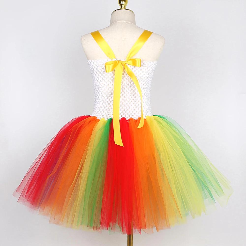 Costume de Clown de cirque arc-en-ciel pour filles, robe Tutu d'halloween Joker drôle pour enfants, 