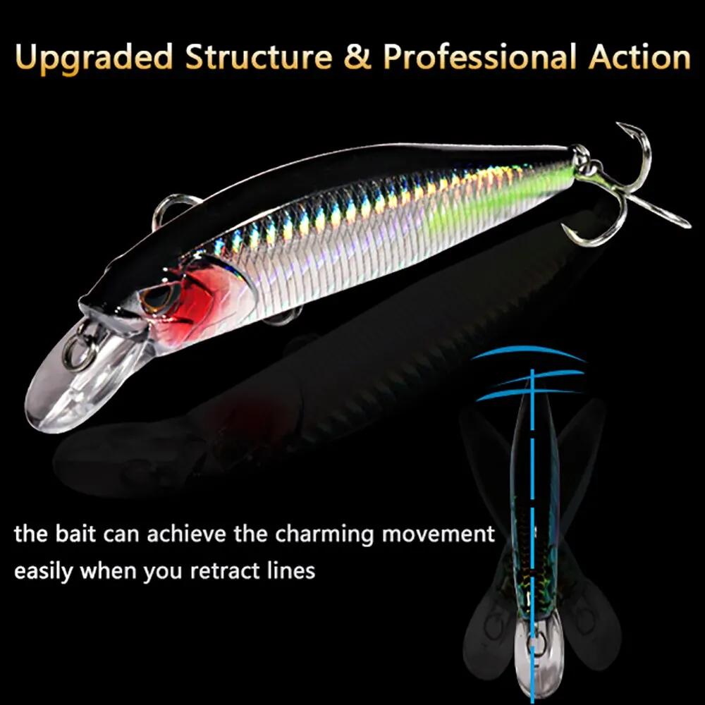 GOBAIT coulant vairon 19g flottant Jerkbait 15g leurre de pêche appât dur triple crochets Swimbait P