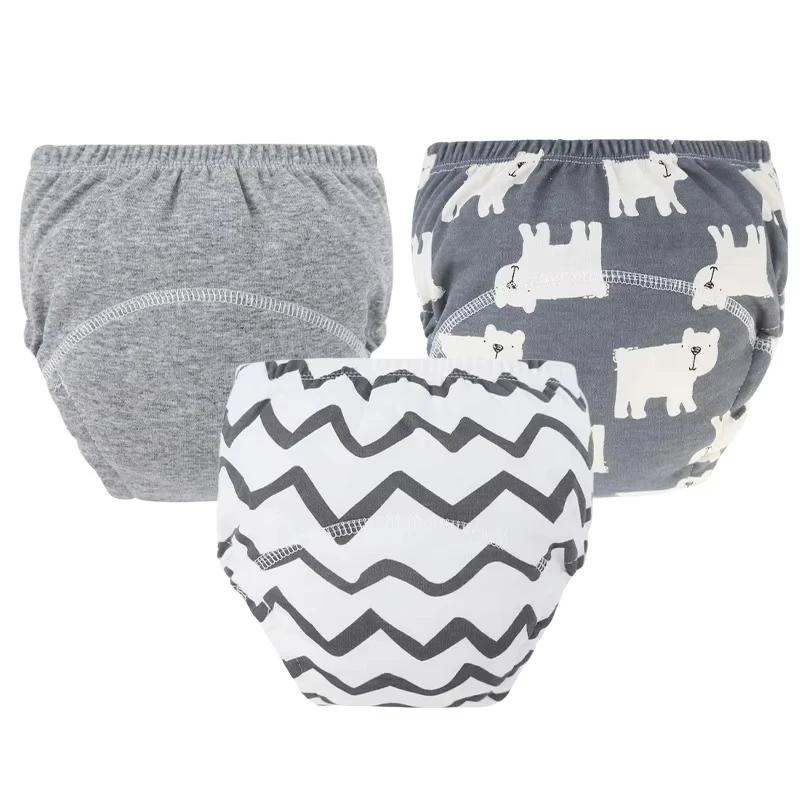 Ensemble de couches et pantalons pour bébé, pantalons d'entraînement imprimés de dessins animés pour