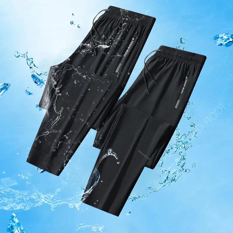 Pantalon de course fermeture éclair séchage rapide été pêche en plein air Jogging pantalons de survê