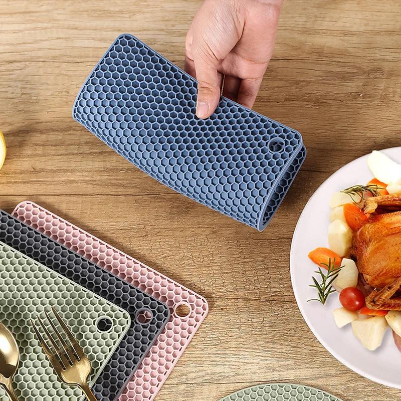 Tapis en Silicone multifonction résistant à la chaleur, 2/4 pièces, sous-verres pour tasses de boiss