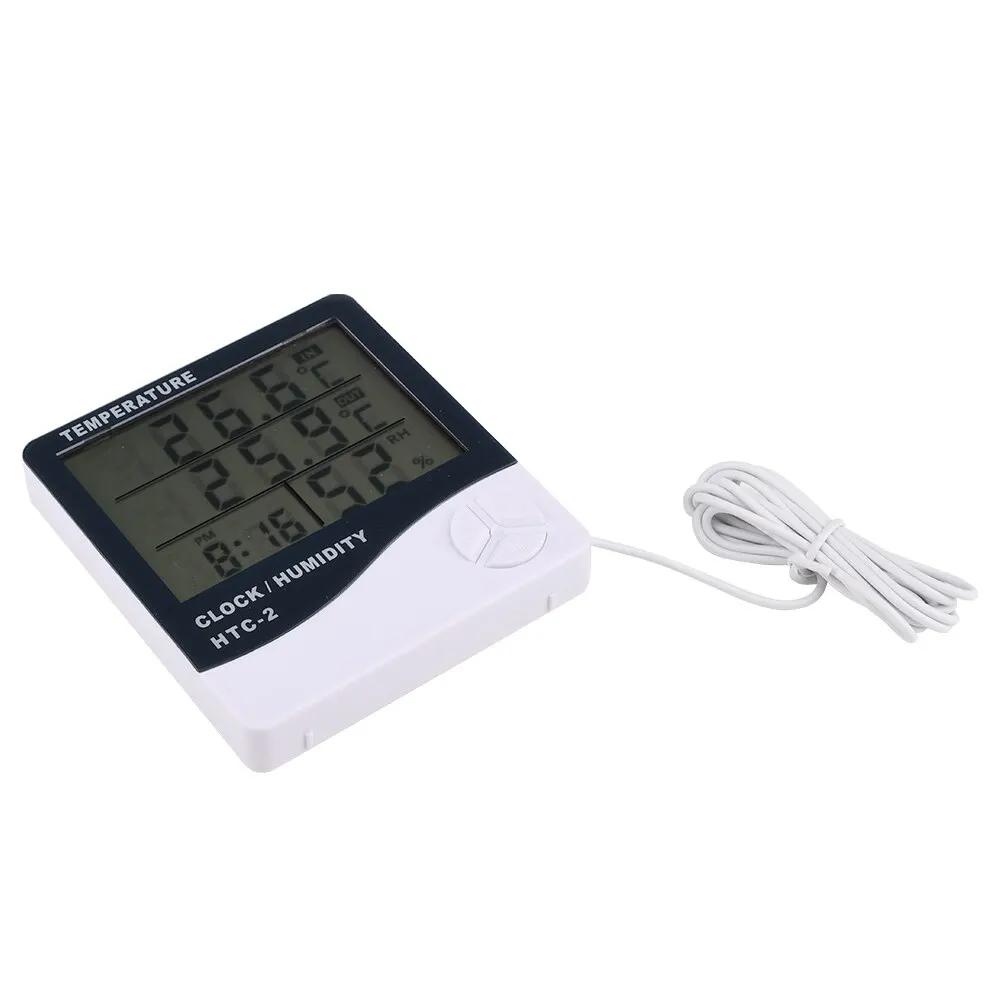 LCD Numérique Température Humidité Mètre HTC-2 Maison Intérieur Extérieur Hygromètre Thermomètre Sta