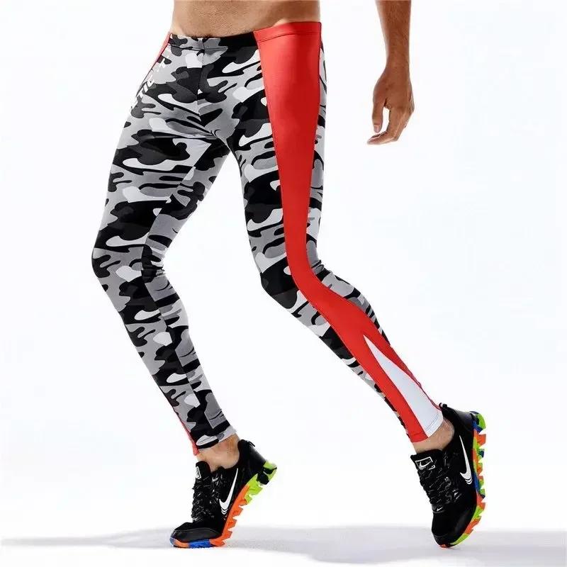 Collants de course pour hommes pantalons de sport Compression Camouflage pantalons athlétiques jambi