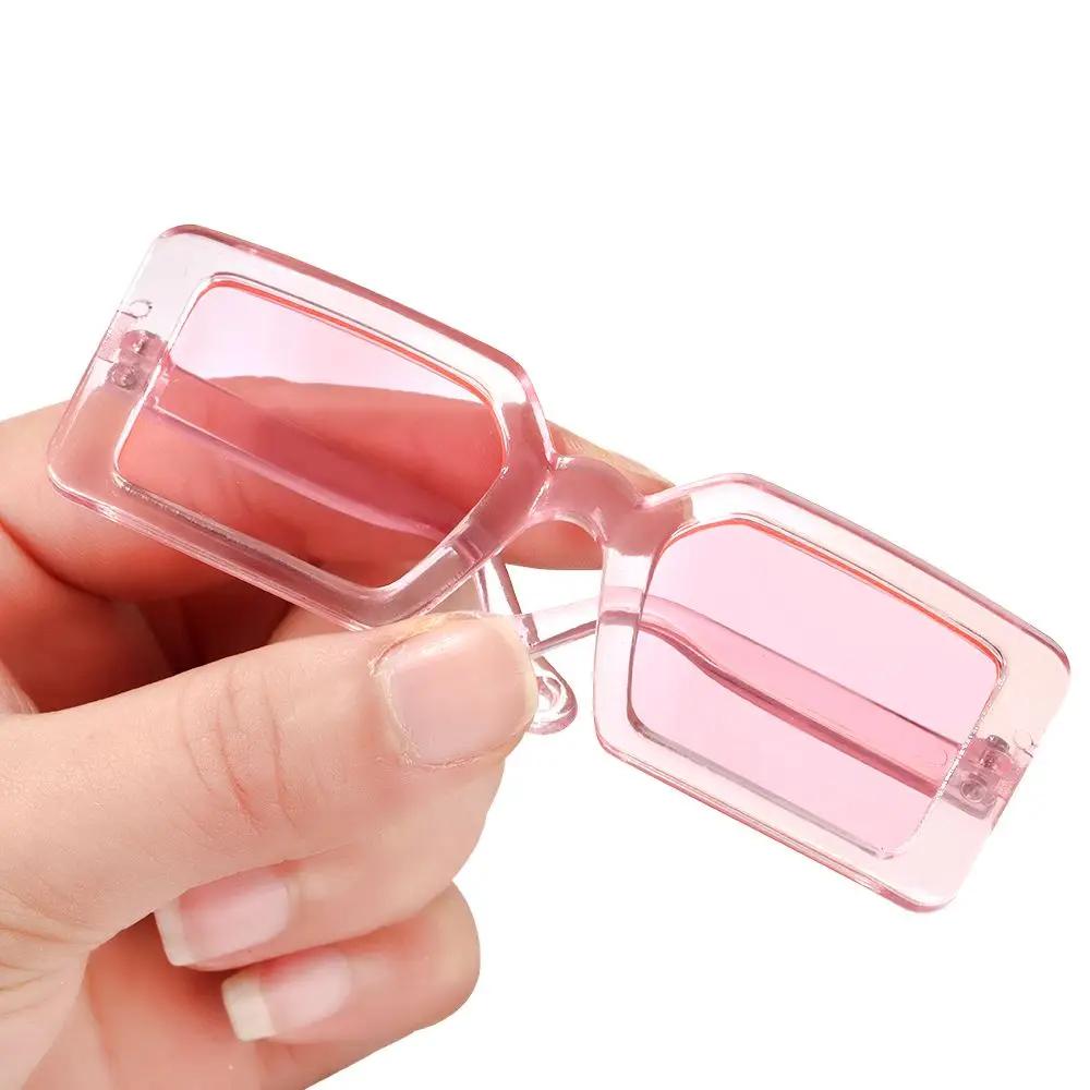 Lunettes de soleil à beurre miniatures pour animaux de compagnie, monture carrée, accessoires Blythe