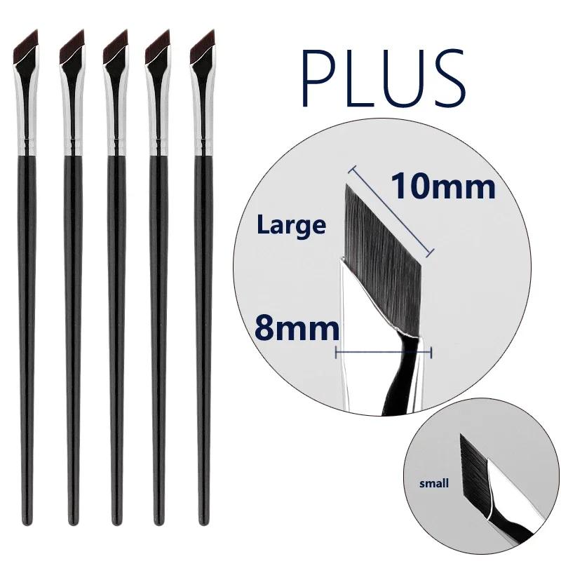 Brosse Eyeliner à lame améliorée, brosse à sourcils plate Ultra fine à Angle fin sous les yeux, bros