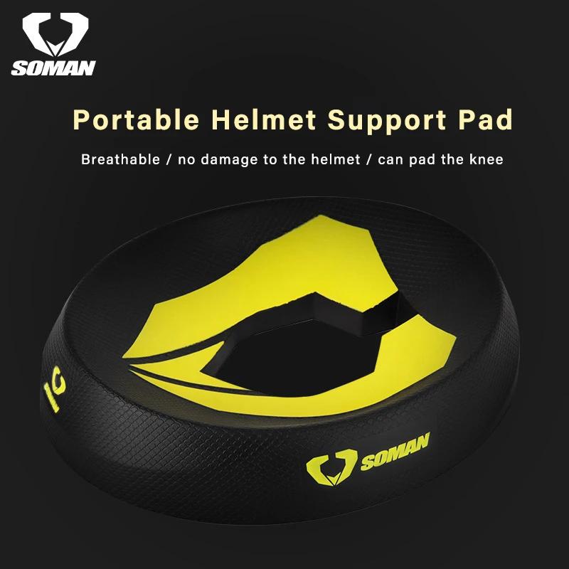 SOMAN – coussin de Support de casque de moto Portable, anneau de beignet, résistant aux rayures, ant
