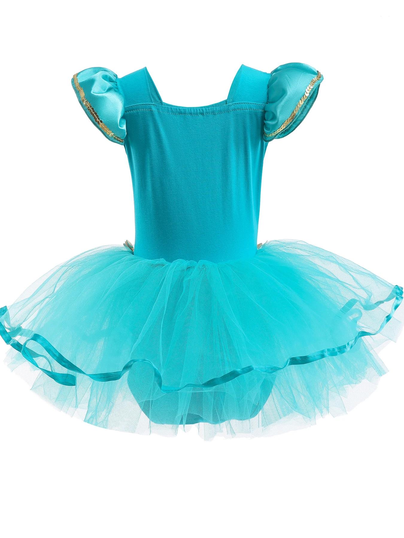 Robe Tutu Princesse Jasmine avec Cape pour Petite Fille, Costume de brevBallerine, Tenue de brev, Bl