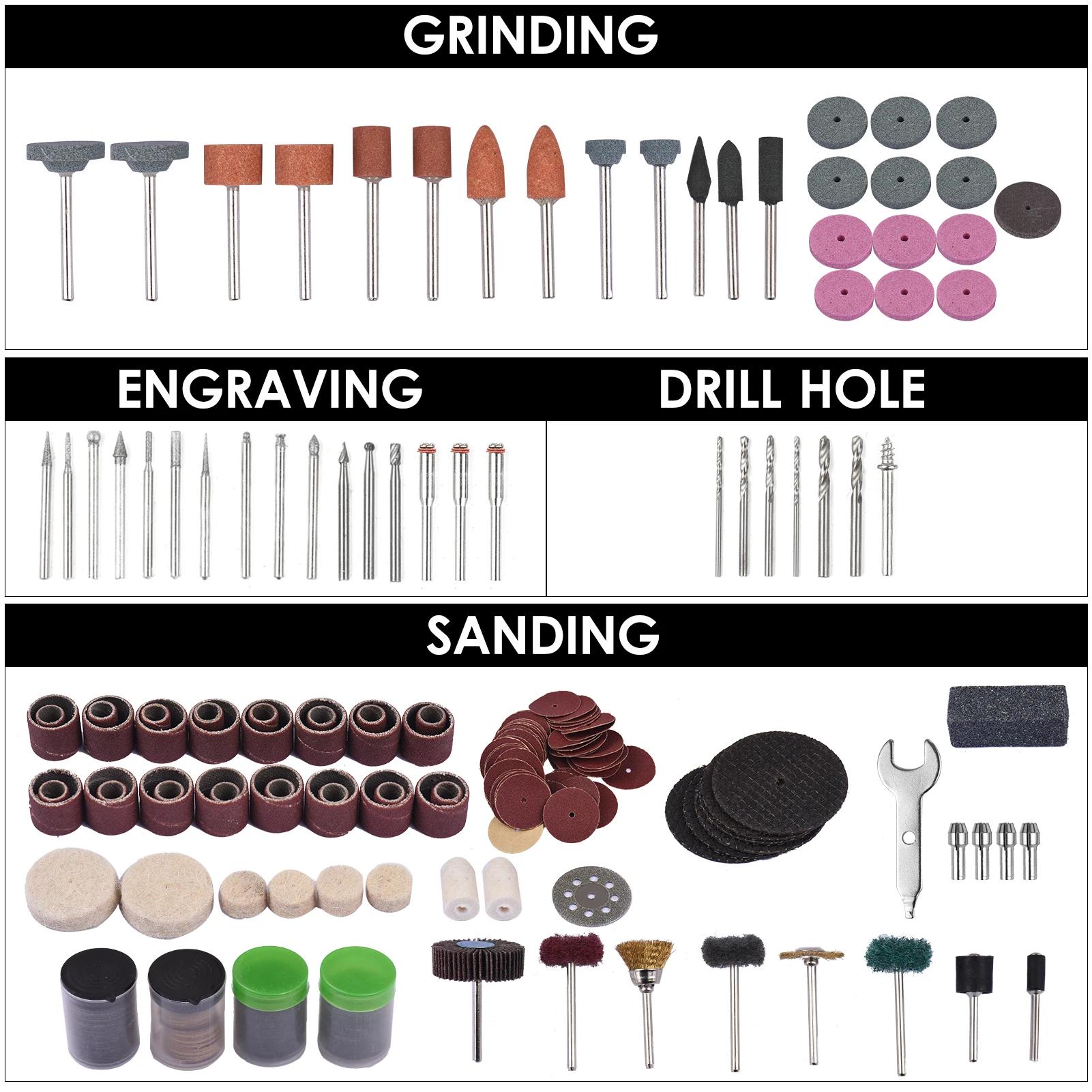 Ensemble d'accessoires pour mini perceuse électrique, kit d'accessoires pour outils à distance, ponç