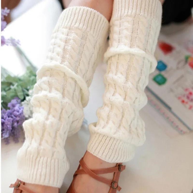 Nouvelles femmes automne et hiver jambières Kapron chanvre fleurs genouillère jambières femmes fille
