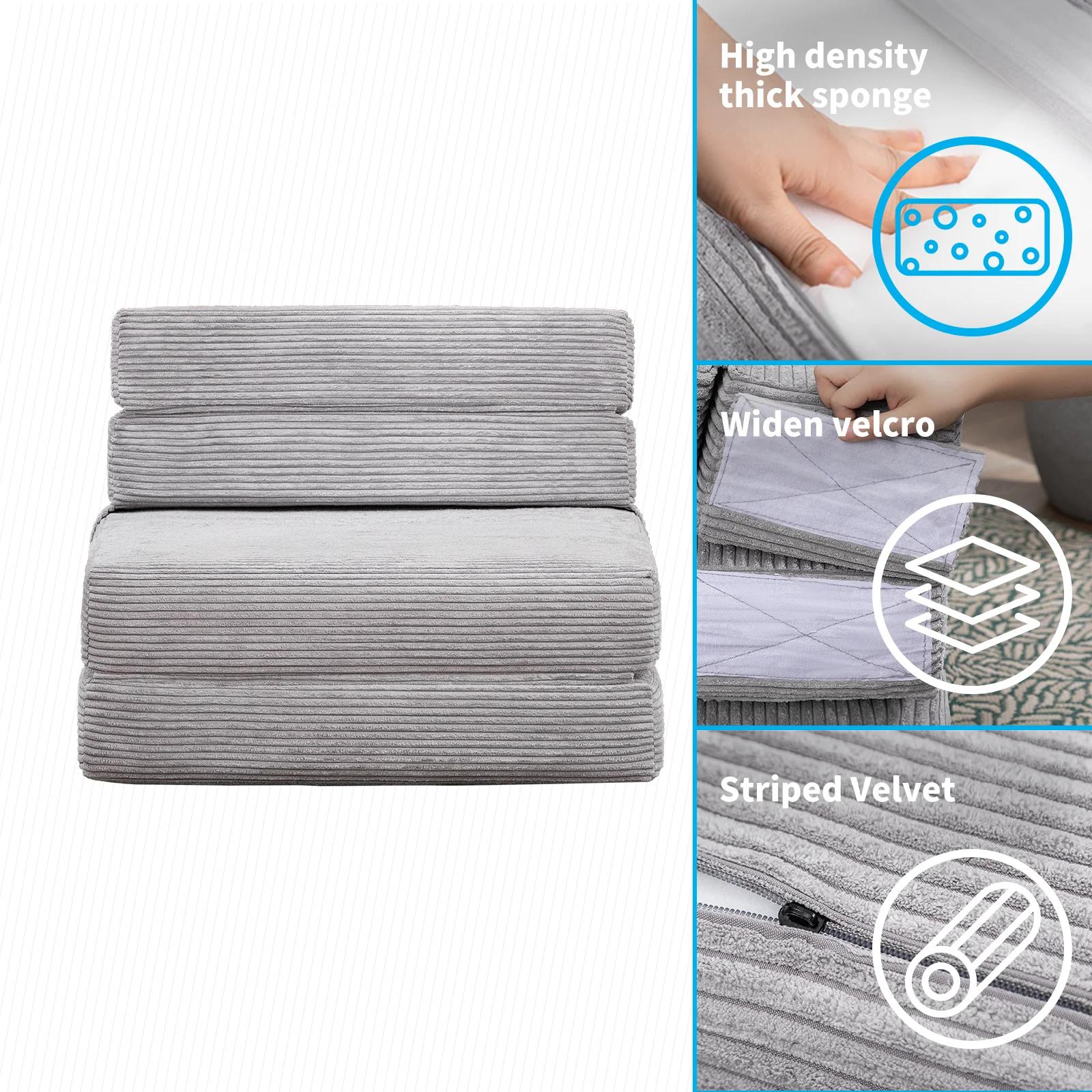 HORGgland O-Matelas de canapé pliant, chaise-lit Leicomoses, 6.3 ", chaise d'invité