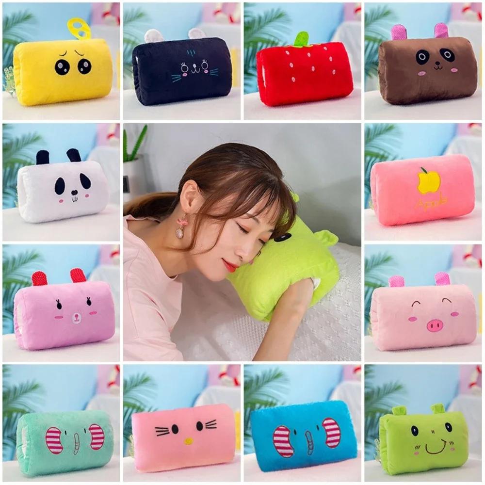 Oreiller chauffant créatif pour les mains, coussin de sieste, jouets en peluche, essentiels de voyag