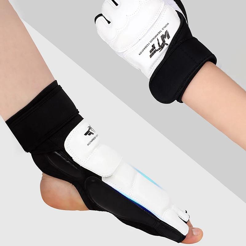 Gants de pieds en cuir pour Taekwondo, anneau de Rotterdam, protection de rinçage de karaté, équipem