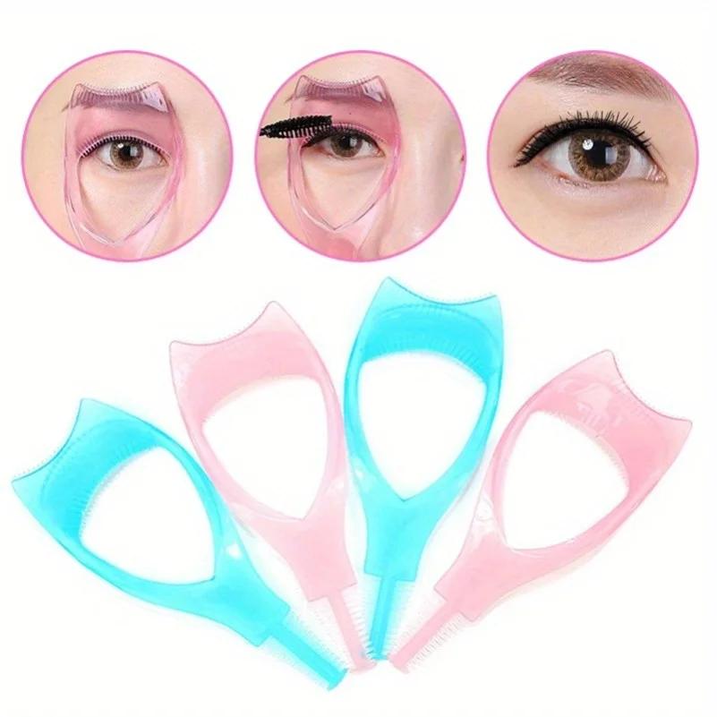 Modèle applicateur de Mascara 3 en 1 avec protection et étui pour recourbe-cils, support pour Eyelin