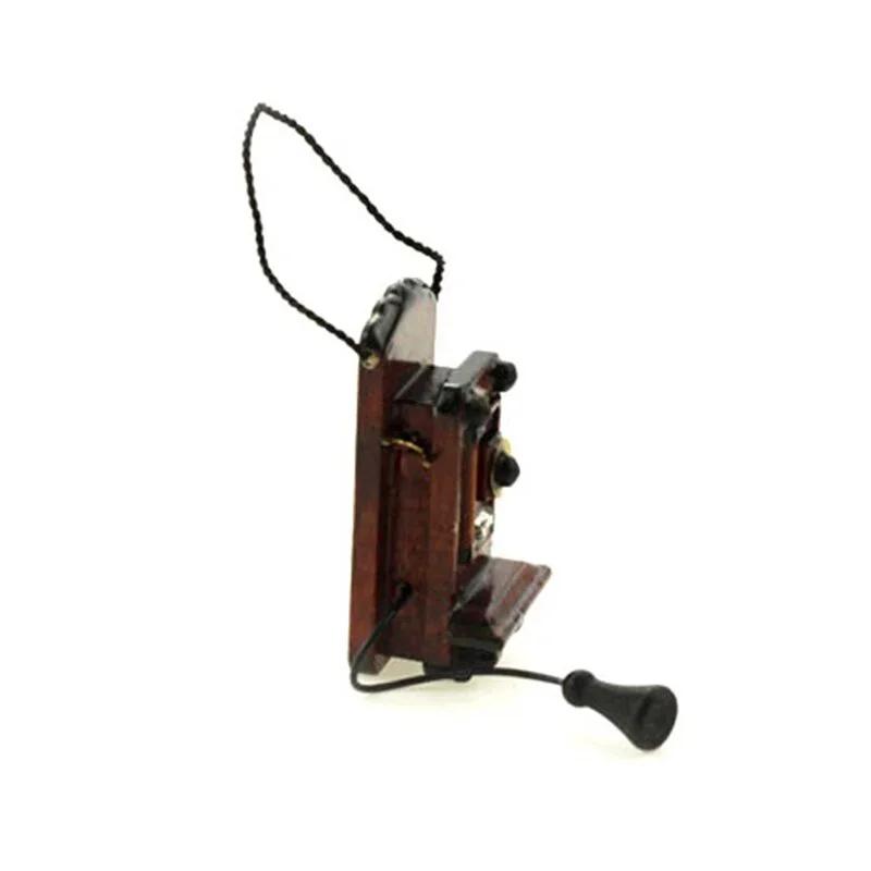1:12 maison de poupée Miniature Antique montage mural téléphone Style Vintage salon chambre cuisine 