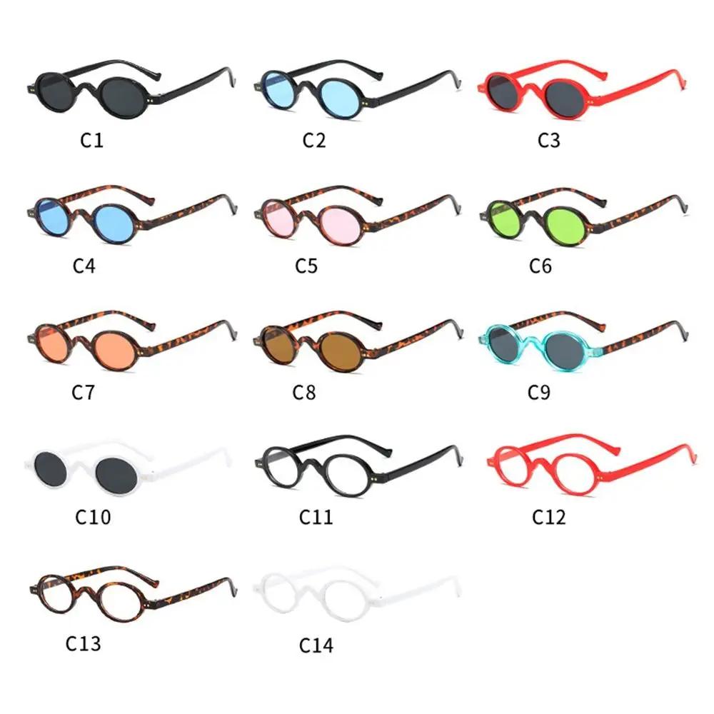 Petites lunettes de soleil rondes, style Hip Hop, verres ovales, pour voyage, Vintage, Punk, UV400