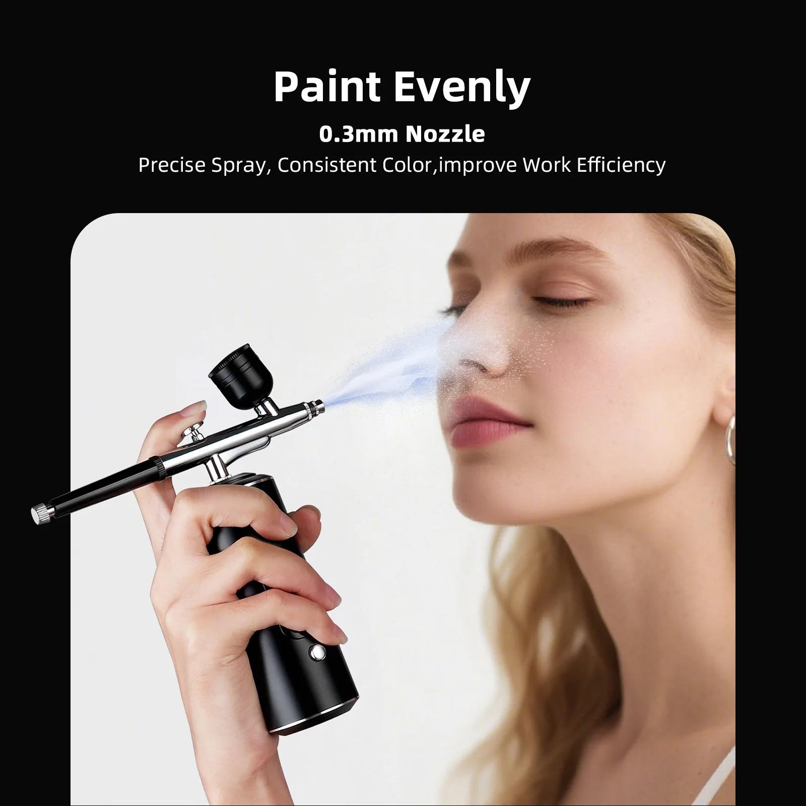 Kit d'aérographe Portable, Mini pistolet de pulvérisation de peinture à compresseur d'air pour Nail 
