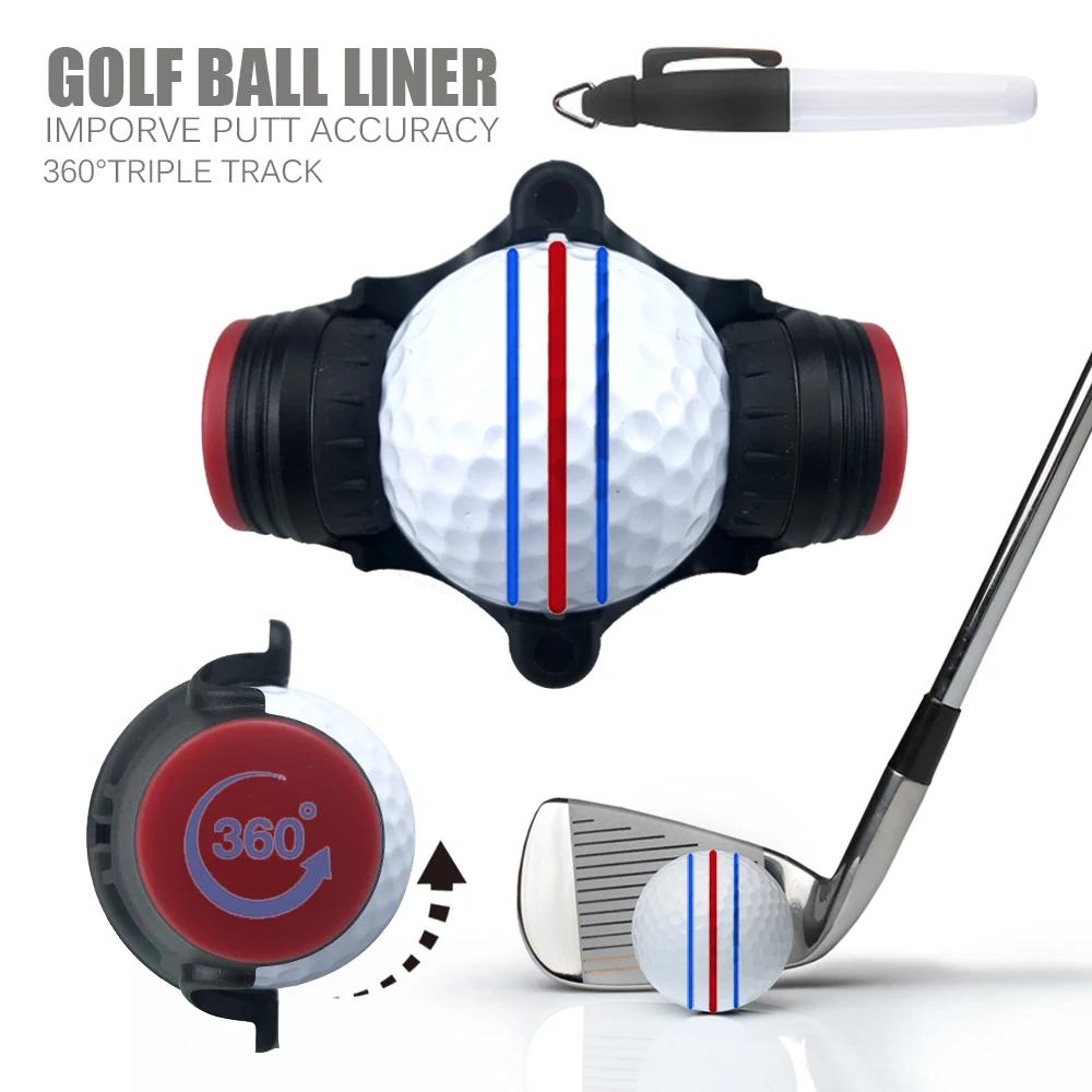 Marqueur de doublure de balle de Golf rotatif à 360 degrés, modèle de marqueur, stylo de positionnem