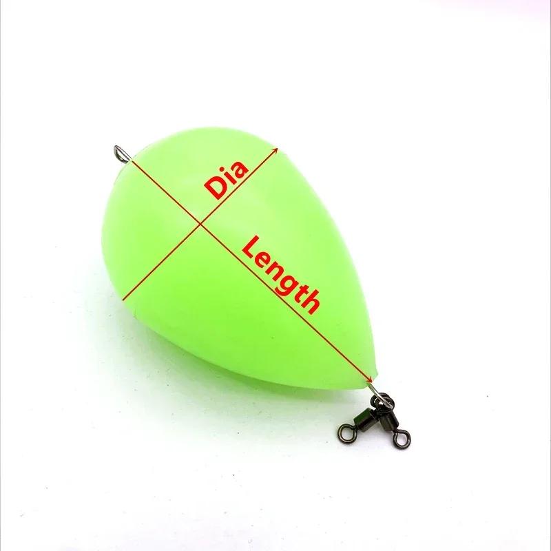 Flotteur d'œuf lumineux vers le haut, flotteur fluorescent, aide au lancer, appât de lancer longue d