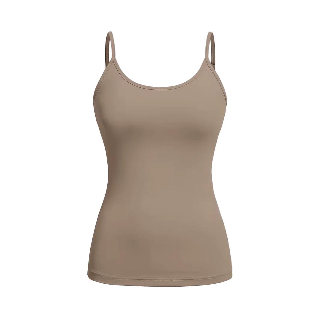 Débardeur à bretelles pour femmes, haut Slim pour mode d'été, polyvalent, décontracté, respirant, ti
