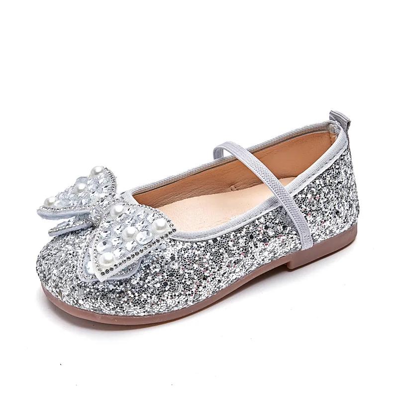 Mocassins enfant semelle souple danse fête princesse chaussures sirène violet paillettes Ballet chau