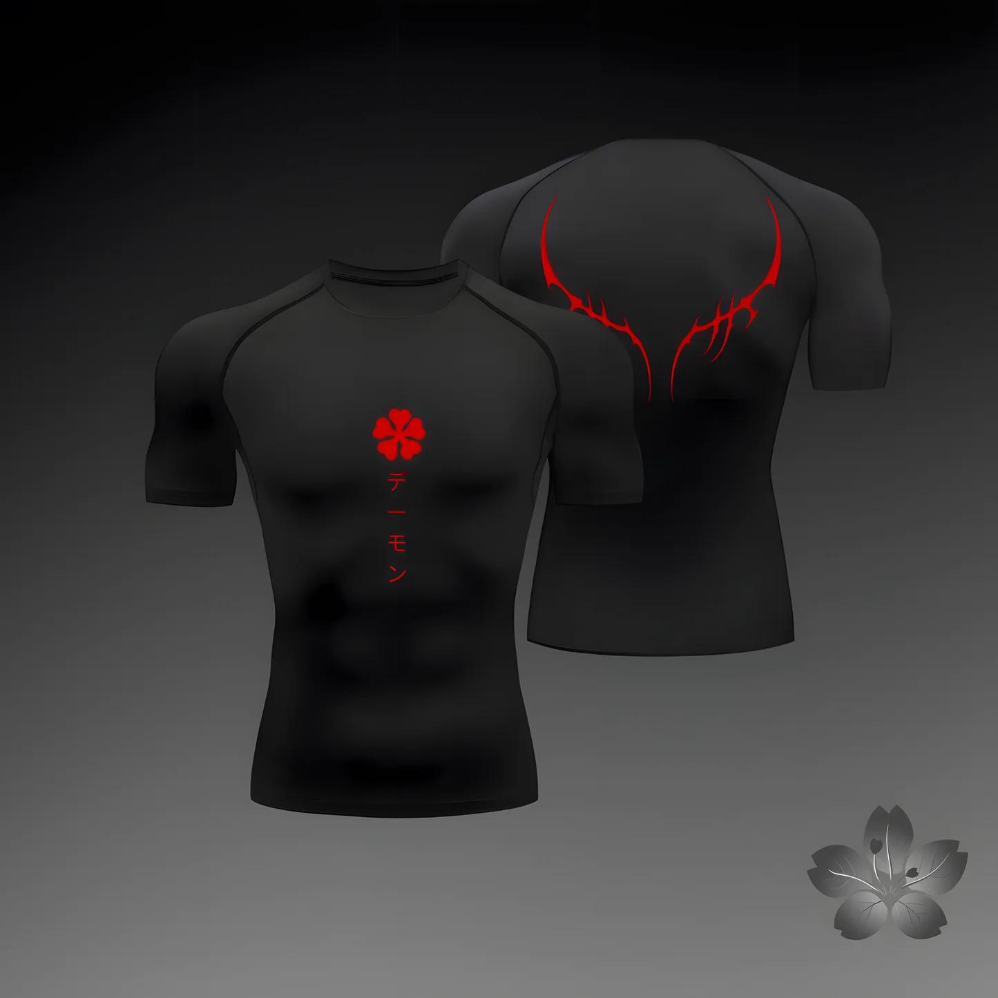 Hommes Compression chemise Anime Sport séchage rapide Gym t-shirts Fitness été athlétique sous-vêtem