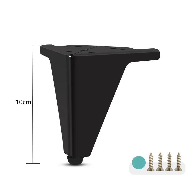 4 pièces pieds de canapé en métal pieds d'armoire de meubles pieds de meuble TV noirs pieds de Suppo