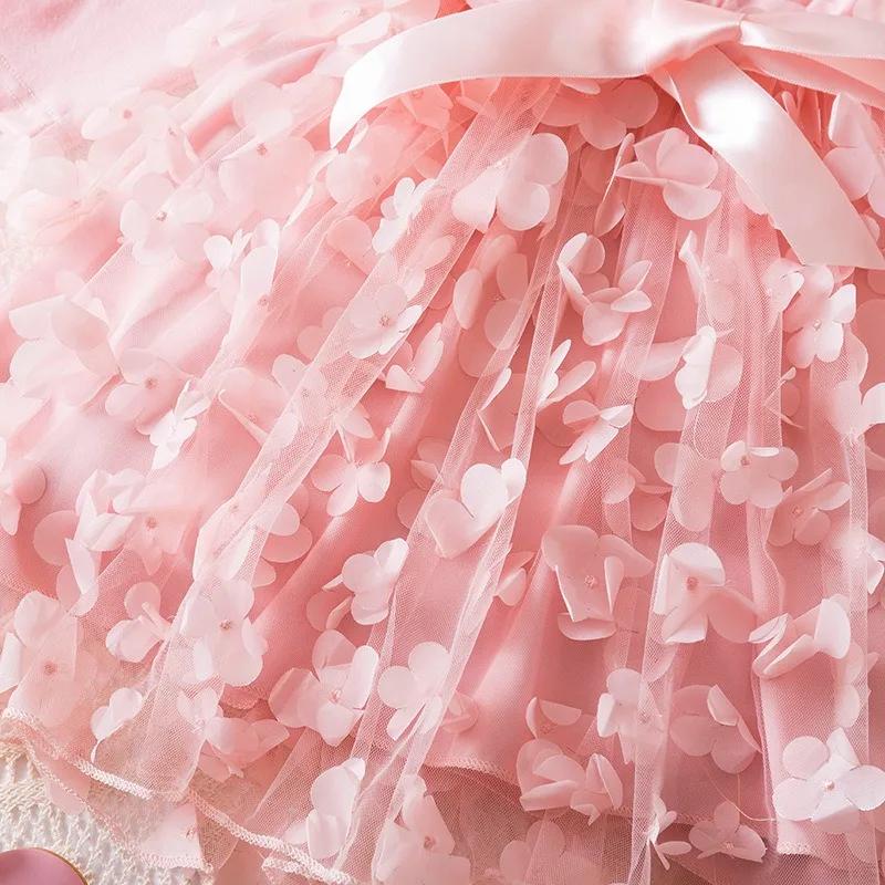 Robe d'automne Hello Kitty pour filles, tenue décontractée avec papillon 3D, robe de princesse d'ann