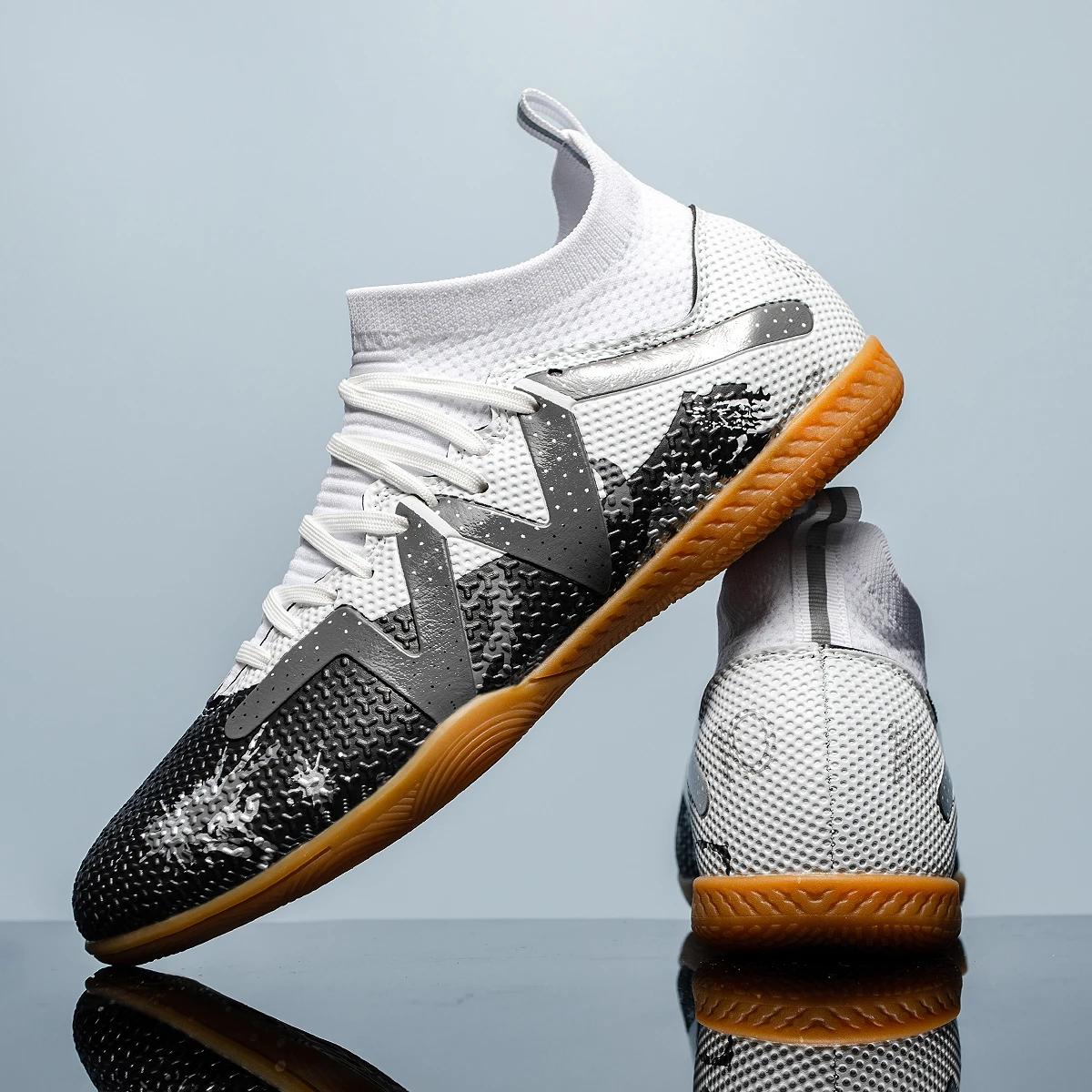 Chaussures football hommes fond plat - Entraînement confortable antidérapant durable adultes adolescents