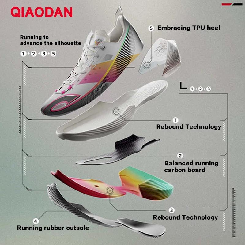 QIAODAN FE RISE chaussures de basket-ball professionnel pratique plaque de carbone hommes chaussures