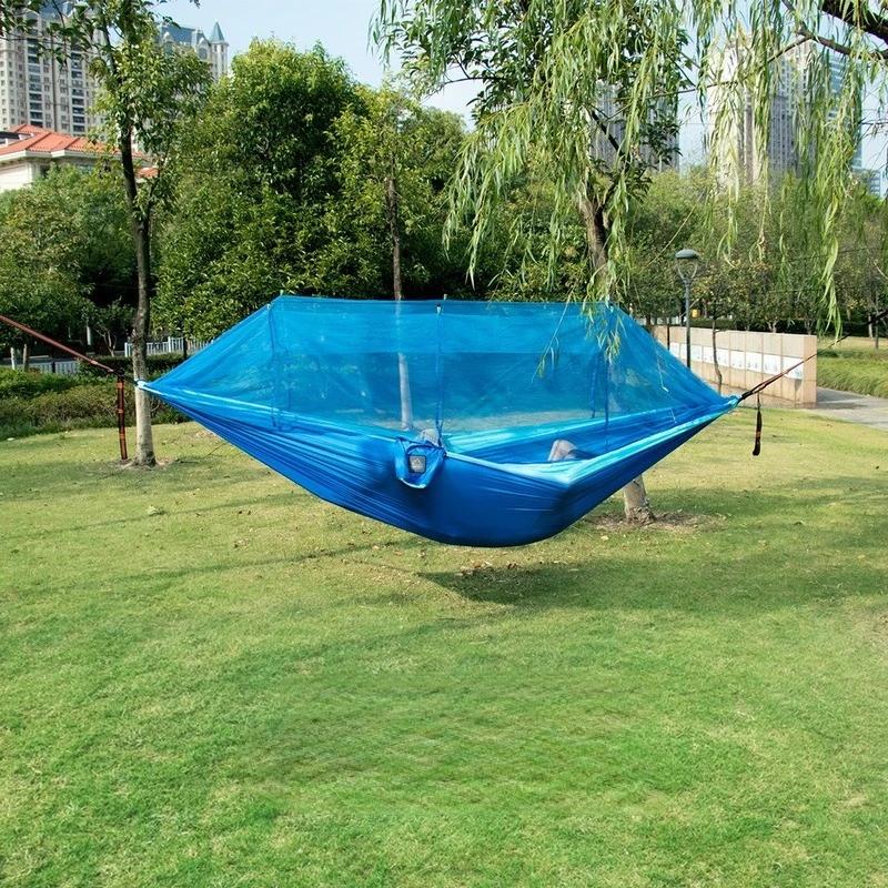 Hamac à Double moustiquaire 300 × 200CM, grande taille, extérieur, Anti-moustique, parapluie, tissu 