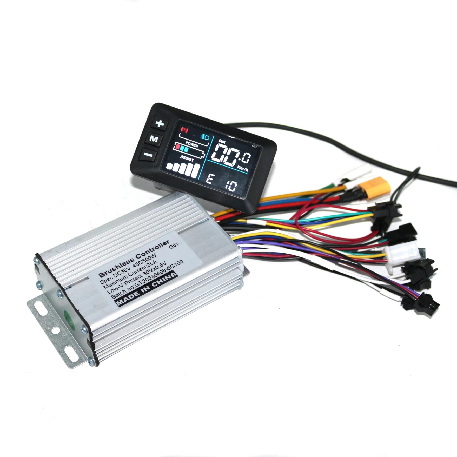 Contrôleur moteur électrique GREENSmen Six Mosfet LCD G51 36V-60V 500W BLDC pour vélo électrique