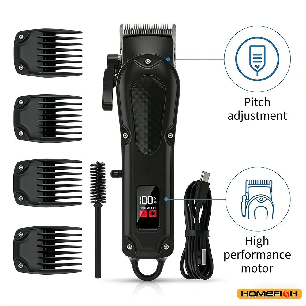 Tondeuse à cheveux et à barbe professionnelle rechargeable par USB, sans fil, cadeau idéal pour les 